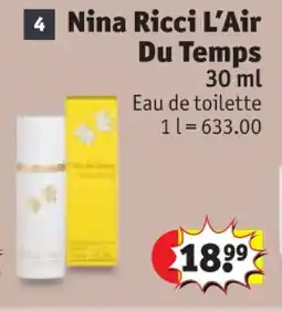 Kruidvat Nina Ricci L’Air Du Temps aanbieding