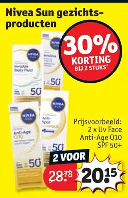 Kruidvat Nivea Sun gezichtsproducten aanbieding