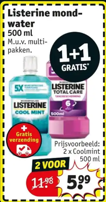 Kruidvat Listerine mondwater aanbieding