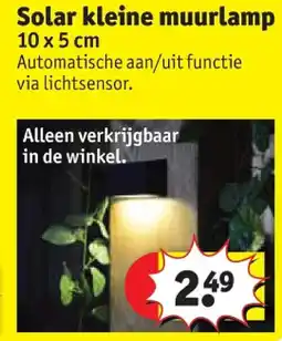 Kruidvat Solar kleine muurlamp aanbieding