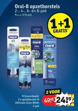 Kruidvat 2 x opzetborstel iO Ultimate Clean White 2-pak aanbieding