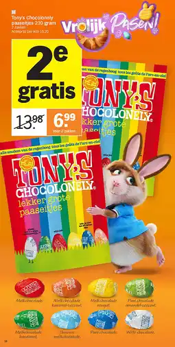 Albert Heijn Tony's Chocolonely paaseitjes 230 gram aanbieding