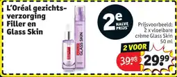 Kruidvat L’Oréal gezichtsverzorging Filler en Glass Skin aanbieding