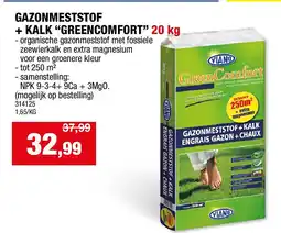 Hubo GAZONMESTSTOF + KALK “GREENCOMFORT” 20 kg aanbieding