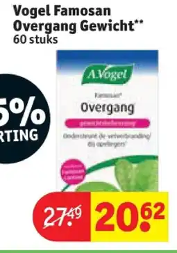 Kruidvat Vogel Famosan Overgang Gewicht aanbieding