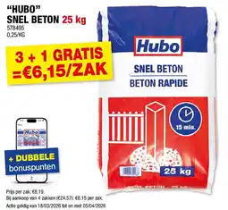 Hubo “HUBO” SNEL BETON 25 kg aanbieding