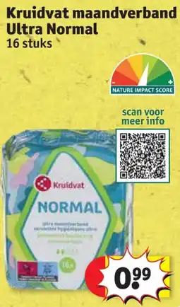 Kruidvat Kruidvat maandverband Ultra Normal aanbieding