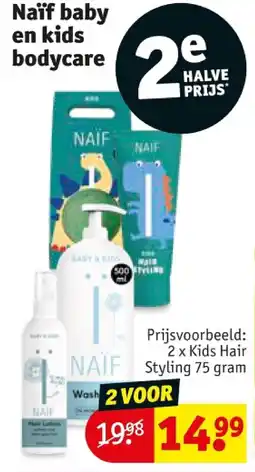 Kruidvat Naïf baby en kids bodycare aanbieding