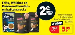 Kruidvat Felix, Whiskas en Rosewood hondenen kattensnacks aanbieding