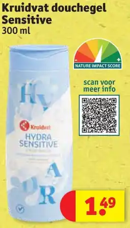 Kruidvat Kruidvat douchegel Sensitive aanbieding