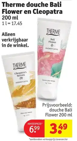 Kruidvat Therme douche Bali Flower en Cleopatra aanbieding