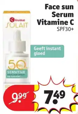 Kruidvat Face sun Serum Vitamine C aanbieding
