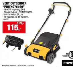 Hubo VERTICUTEERDER “POWXG75160” aanbieding
