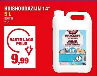 Hubo HUISHOUDAZIJN 14° 5 L aanbieding