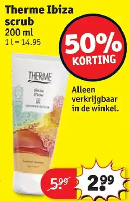 Kruidvat Therme Ibiza scrub aanbieding