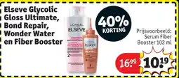 Kruidvat Elseve Glycolic Gloss Ultimate, Bond Repair, Wonder Water en Fiber Booster aanbieding