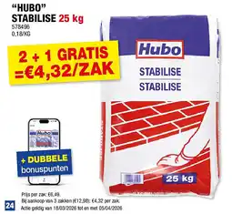 Hubo “HUBO” STABILISE 25 kg aanbieding