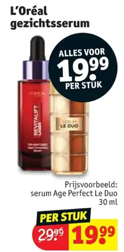 Kruidvat L’Oréal gezichtsserum aanbieding