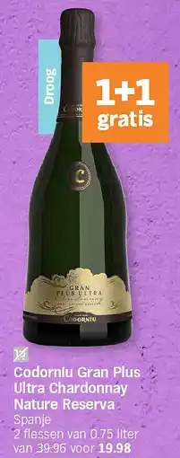 Albert Heijn Codorníu Gran Plus Ultra Chardonnay Nature Reserva aanbieding