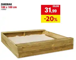Hubo ZANDBAK 100 x 100 cm aanbieding