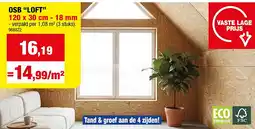 Hubo OSB “LOFT” 120 x 30 cm - 18 mm aanbieding