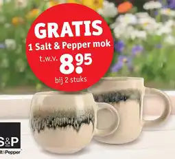 Kruidvat 1 Salt & Pepper mok aanbieding
