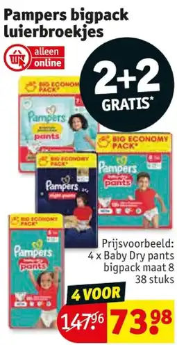 Kruidvat Pampers bigpack luierbroekjes aanbieding