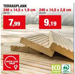Hubo TERRASPLANK 240 x 14,5 x 1,9 cm aanbieding