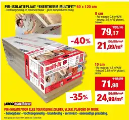 Hubo PIR-ISOLATIEPLAAT “ENERTHERM MULTIFIT” 60 x 120 cm aanbieding