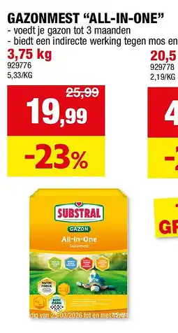 Hubo GAZONMEST “ALL-IN-ONE” 3,75 kg aanbieding