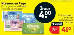 Kruidvat Kleenex en Page aanbieding