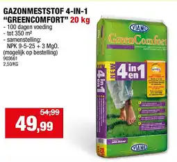 Hubo GAZONMESTSTOF 4-IN-1 “GREENCOMFORT” 20 kg aanbieding