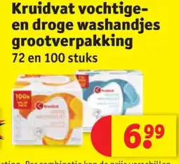 Kruidvat Kruidvat vochtigeen droge washandjes grootverpakking aanbieding