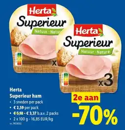 Lidl Superieur ham aanbieding