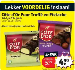 Kruidvat Côte d’Or Puur Truffé en Pistache aanbieding