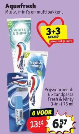 Kruidvat Aquafresh aanbieding