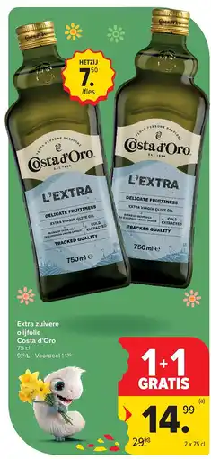 Carrefour Extra zuivere olijfolie Costa d’Oro aanbieding