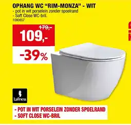 Hubo OPHANG WC “RIM-MONZA” - WIT aanbieding
