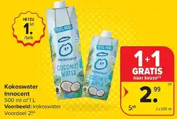 Carrefour Kokoswater Innocent aanbieding