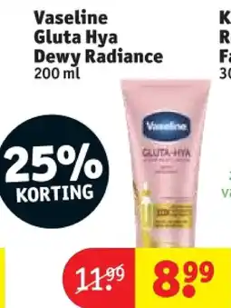 Kruidvat Vaseline Gluta Hya Dewy Radiance aanbieding
