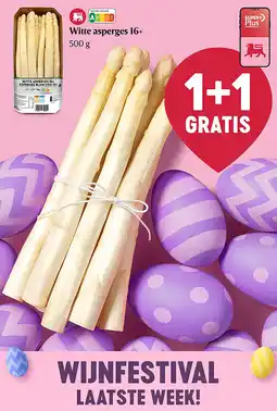 Delhaize Witte asperges 16+ 500 g aanbieding