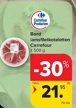 Carrefour Bord lamsfi letkoteletten Carrefour aanbieding