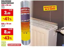Hubo ISOLERENDE RADIATORFOLIE 250 x 50 cm aanbieding