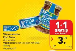 Carrefour Visconserven Fish Tales aanbieding