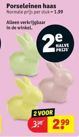 Kruidvat Porseleinen haas aanbieding