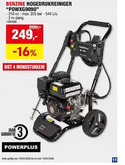 Hubo BENZINE HOGEDRUKREINIGER “POWXG9090” aanbieding