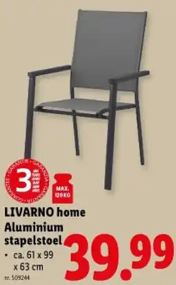 Lidl Aluminium stapelstoel aanbieding