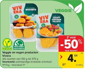 Carrefour Veggie en vegan producten Vivera aanbieding