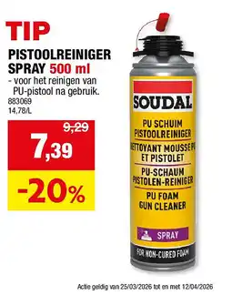Hubo PISTOOLREINIGER SPRAY 500 ml aanbieding