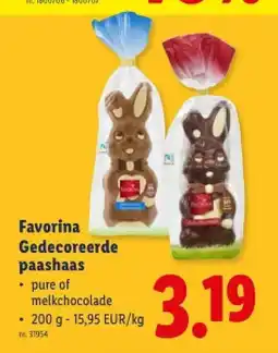 Lidl Gedecoreerde paashaas aanbieding